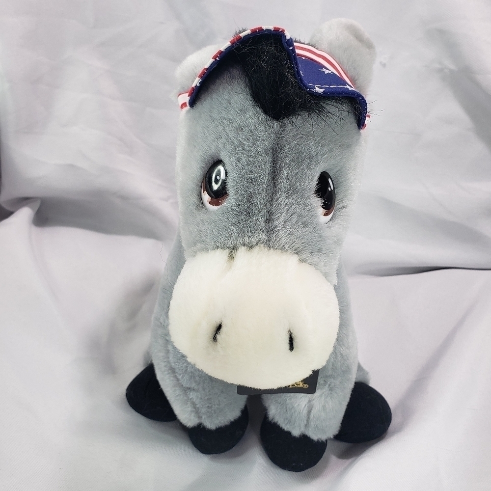 Davey Donkey Democratic Plush Stuffed Toy 10 Inch 24K Company 1996 With Tag